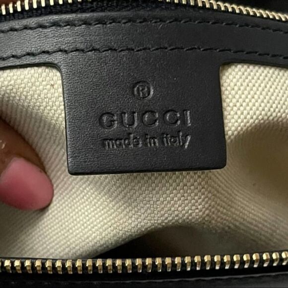 Gucci Monogram Vintage Web Medium Half Moon Hobo Handbag Crossbody - Picture 8 of 14